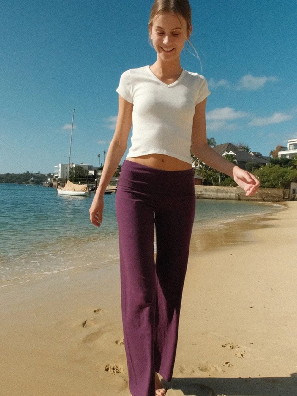 Brandy Melville Plum Prisicilla Pants